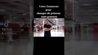 Votez Zemmour pour changer de prénom sans gemmes HUMOIR humor blague [upl. by Einner]