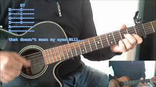 RainDrops Keep fallin on my Head Guitar lesson Tabs Lyrics [upl. by Sheepshanks]