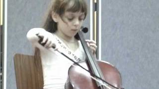 Cello recital Vivaldi Sonata No 5 in E minor Largo and Allegro 8 yo [upl. by Joh128]