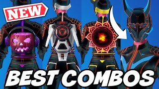 BEST COMBOS FOR NEW SCARLET BLACKOUT HARLOWE SKIN SUPER LEVELSEASON 1 BATTLE PASS  Fortnite [upl. by Okiram]