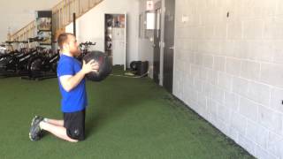 TallKneeling Medicine Ball Chest Pass  Viking Strength Systems [upl. by Hennebery]