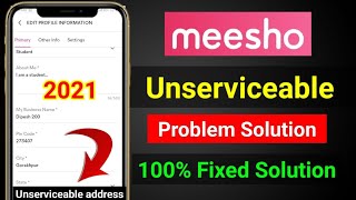 How to fix unserviceable problem in meesho  Meesho app me unserviceable problem sahi kaise kare [upl. by Guido]