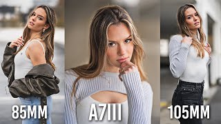 SONY A7iii  BUY Sigma 85mm f14 or Sigma 105mm f14 for FULLFRAME Portrait Photography 2023 [upl. by Demona]