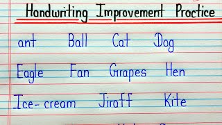 Practice Handwriting improvement in english writing [upl. by Nerrot]