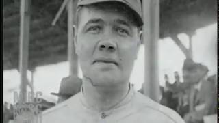 First ever Major League Baseball All Star Game George Herman quotBabequot Ruth smashesHD Stock Footage [upl. by Hickey]