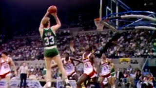 Larry Birds 60 point game sets Celtics franchise record  March 12 1985 vs Hawks [upl. by Esiuol222]