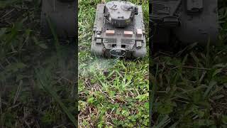 Revving my M26 Pershing rc tank in wet grass rctank [upl. by Karee]