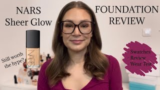 NARS SHEER GLOW  Foundation Review  Swatches Wear Test amp More [upl. by Alyssa471]