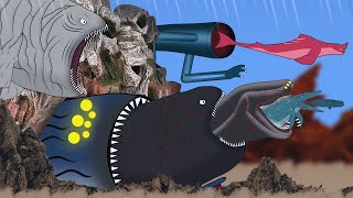 Bloop VS Worm VS El Gran MajaVS Mega Mosasaurus [upl. by Jonis]