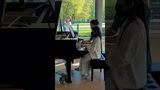 Chopsticks Piano Duet learntoplaypiano PianoMusicPianoDuetPianoRecital [upl. by Atilegna623]