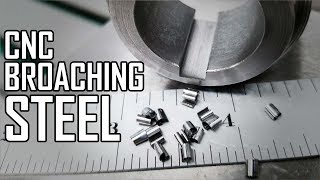 CNC Broaching a Keyway in Steel  With GeneralPurpose Keyway GCODE [upl. by Ikey117]