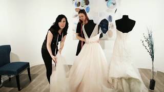 How to Bustle a Wedding Dress Train  Over Bustle [upl. by Stortz]