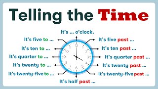 Telling the Time in English  How to Say the Time in English  What time is it [upl. by Ecinhoj]