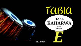 KAHARWA TAAL 8 BEATS । TABLA TAAL LOOP WITH TANPURA SCALE  E [upl. by Eirolam]