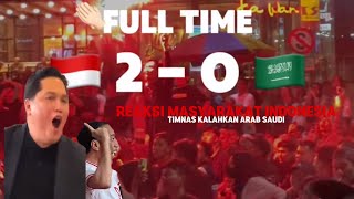 WARGA INDONESIA HEBOH‼️…Moment masyarakat indo raction Nobar Indonesia VS Arab [upl. by Noemys372]