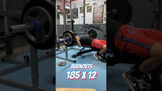 Bench Press last sets Paused reps and burnoutsbenchpress chestworkout strength fitness gym [upl. by Harrat]