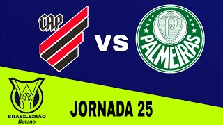 Athletico Paranaense 02 Palmeiras en vivo Brasileirao Jornada 25 [upl. by Reiners]