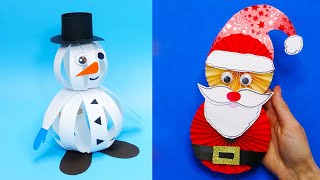 5 DIY christmas Easy paper crafts  5 minute crafts christmas [upl. by Onitselec]