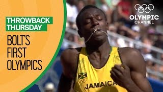 Usain Bolts First Olympic Race  Throwback Thursday [upl. by Nosylla]