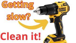 Dewalt DCD709 drill switch moving slow Clean it [upl. by Anayt793]