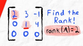 How to Find the Rank of a Matrix with echelon form  Linear Algebra [upl. by Nemhauser]