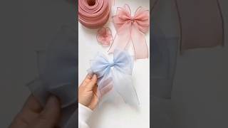 how to make bow tutorial 🤩 bow tutorial make new fashion stylish design shorts [upl. by Hailey]