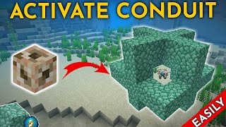 How to Activate Conduit in Minecraft  EASY TUTORIAL [upl. by Gnik714]