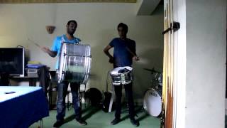 Drumline Demonstration Happy March  Featuring Karim Louis from 7th Group [upl. by Nerek496]