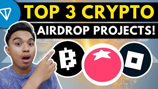 TOP 3 BEST CRYPTO AIRDROP PROJECTS 2024 TELEGRAM GAMES WITH GOOD POTENTIAL AIRDROP FOR PLAYERS [upl. by Aiekram]