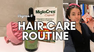 Hair care routine tutti i prodotti e gli integratori che uso  VLOGMAS 6 [upl. by Berkow]