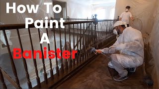 HOW TO PAINT A BANISTER IN 3 SIMPLE STEPS  STAIR RAIING TRANSFORMATION TUTORIAL 4K [upl. by Merriott]