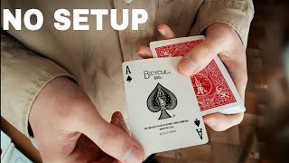 The Best NO SETUP Card magic Trick  Fools everyone  Tutorial [upl. by Monte]