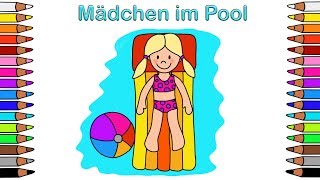 Ausmalbilder für Kinder 🎨 ​Malbuch für Kinder 🎨 Malen für Kinder 🎨​ Ausmalbilder 🎨​ Im Pool [upl. by Eidna]