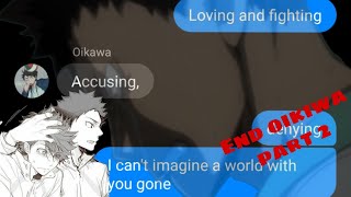 Haikyuu text  End of Oikawa x Iwaizumi  part 2 [upl. by Drusie582]