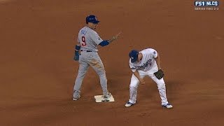 NLCS Gm5 Baez steals base to get in scoring position [upl. by Sibley]