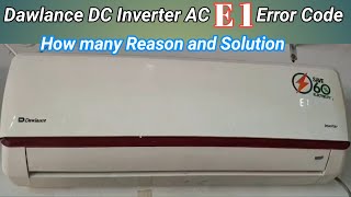 How to solve E1 Error Dawlance inverter AC [upl. by Uttica]