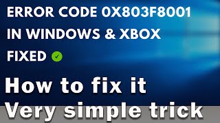 How fix Error Code 0x803F8001 for Windows and Xbox Beta PC games amp apps [upl. by Ertsevlis]