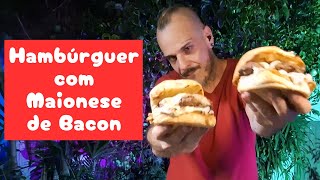 Como Fazer Hamburguer com Maionese de Bacon Faça em Casa Por Henrique Minimim MiniCozinha [upl. by Asilem]