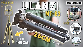 Ulanzi MT63 Review  145CM Dual Mount Extendable Tripod [upl. by Assilrac756]