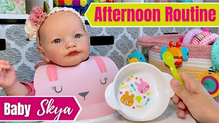 Yummy Lunch For Baby Skya Afternoon Routine Feeding Changing amp Nap [upl. by Adnauqahs108]