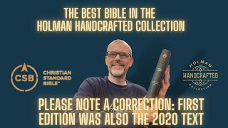 CorrectionFirst Edition was 2020 text  CSB Verse by Verse Wide Margin Holman Handcrafted [upl. by Georglana891]