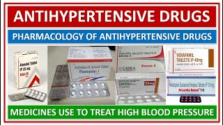 ANTIHYPERTENSIVE DRUGS PHARMACOLOGY BASIC USE OF MEDICINES TREATMENT OF HYPERTENSION HIGH BP [upl. by Esiuolyram558]