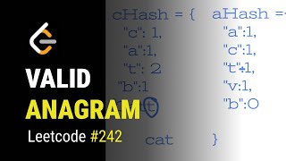 Valid anagram  for beginners in python  Leetcode 242 [upl. by Haim]