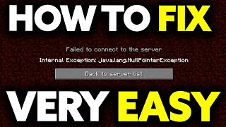 How To Fix Minecraft javalangNullPointerException Very EASY [upl. by Ferdie919]