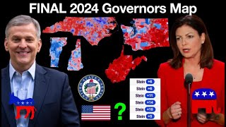 FINAL 2024 US Gubernatorial Elections Prediction  DEMOCRATS vs REPUBLICANS [upl. by Dupuis]