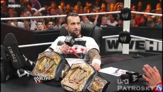 WWE Raw 2011 Español  Firma del contrato para la pelea en Summerslam entre Cena y Cm Punk 12 [upl. by Allehc]