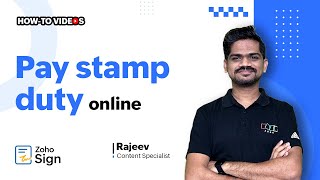 eStamping India  Pay stamp duty online  Explanatory video  Zoho Sign [upl. by Darce]