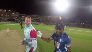 Brendon McCullum amp Mahela Jayawardene batting with a GoPro  Cricket for Heroes at the Kia Oval [upl. by Onilatac]