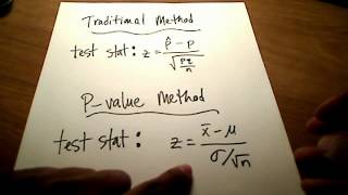 Stats Hypothesis Testing Pvalue Method [upl. by Fortunia]