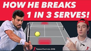 How Novak Breaks 1 In 3 Serves  Tennis Lesson [upl. by Ahsemak]